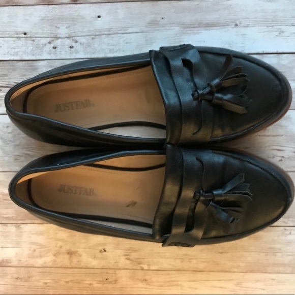 Black JustFab Penny Loafer 10WW - Picture 4 of 8